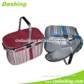 New design modern aluminium foldable canvas shopping baskets with cooler bag